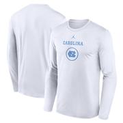 UNC Jordan Brand Courtside Dri-Fit Practice Long Sleeve Tee